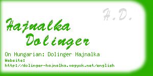 hajnalka dolinger business card